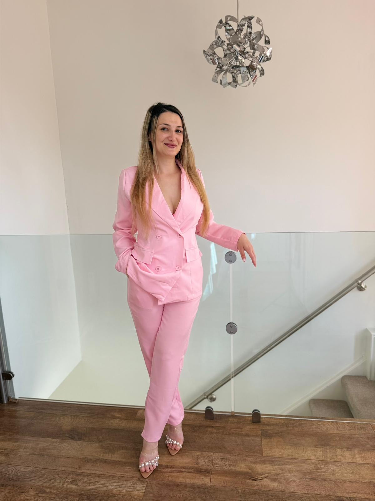 Pink Summer Set – Lightweight Blazer & Trousers