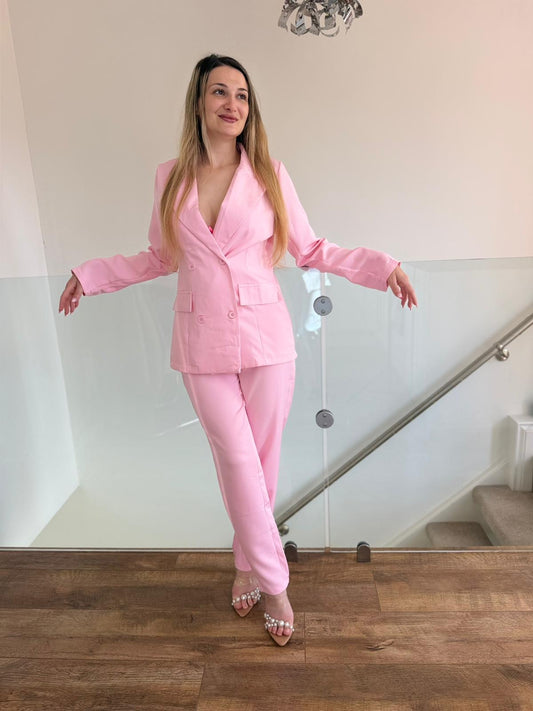 Pink Summer Set – Lightweight Blazer & Trousers