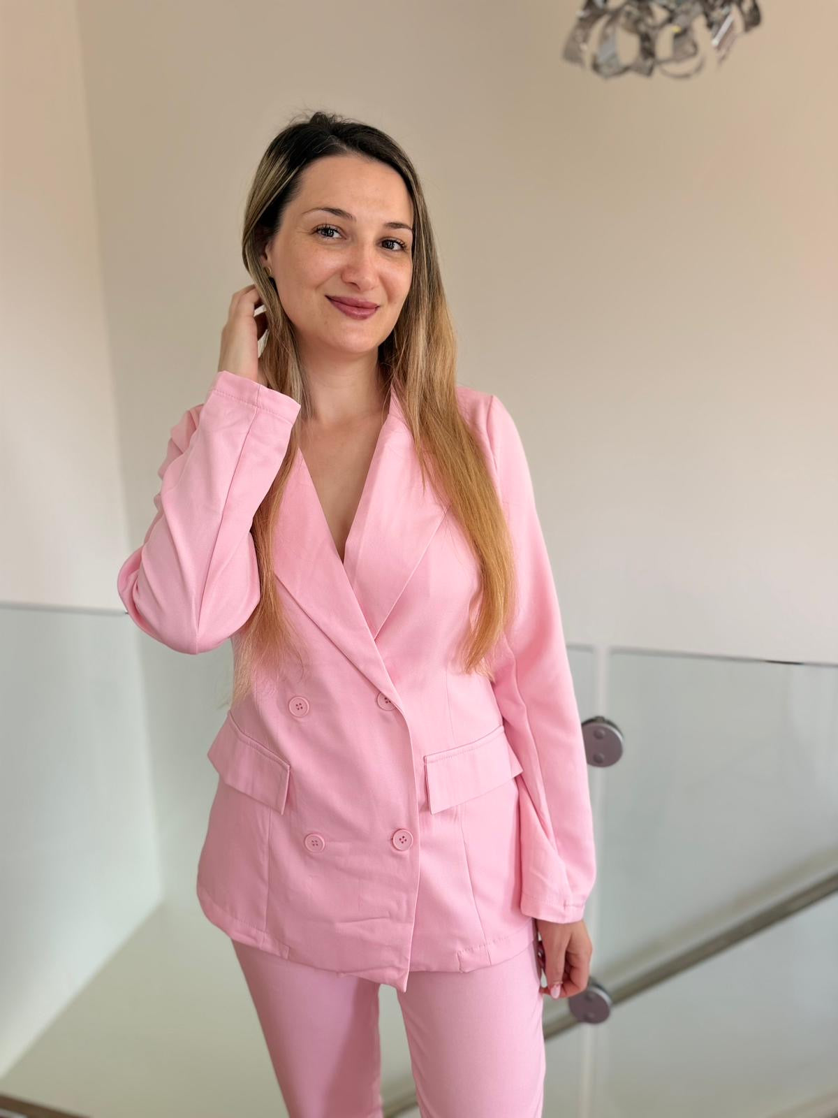 Pink Summer Set – Lightweight Blazer & Trousers