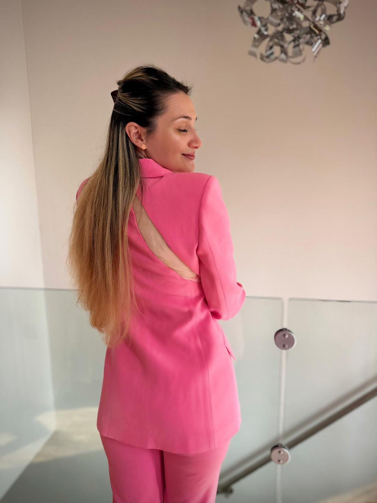 Elegant Pink Suit Set – Blazer & Trousers