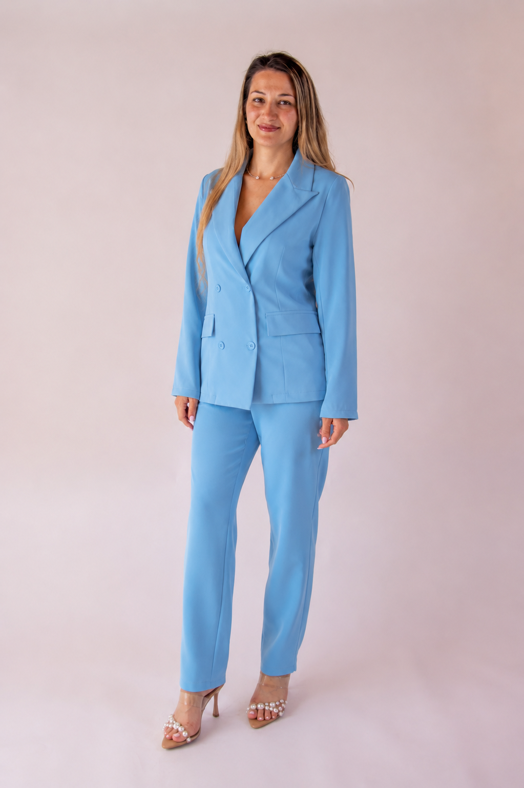 Blue Summer Set – Lightweight Blazer & Trousers