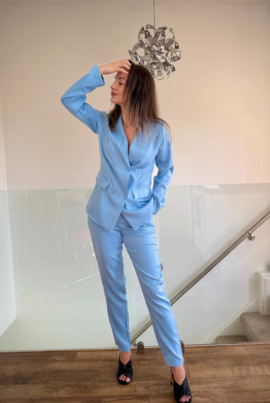 Blue Summer Set – Lightweight Blazer & Trousers