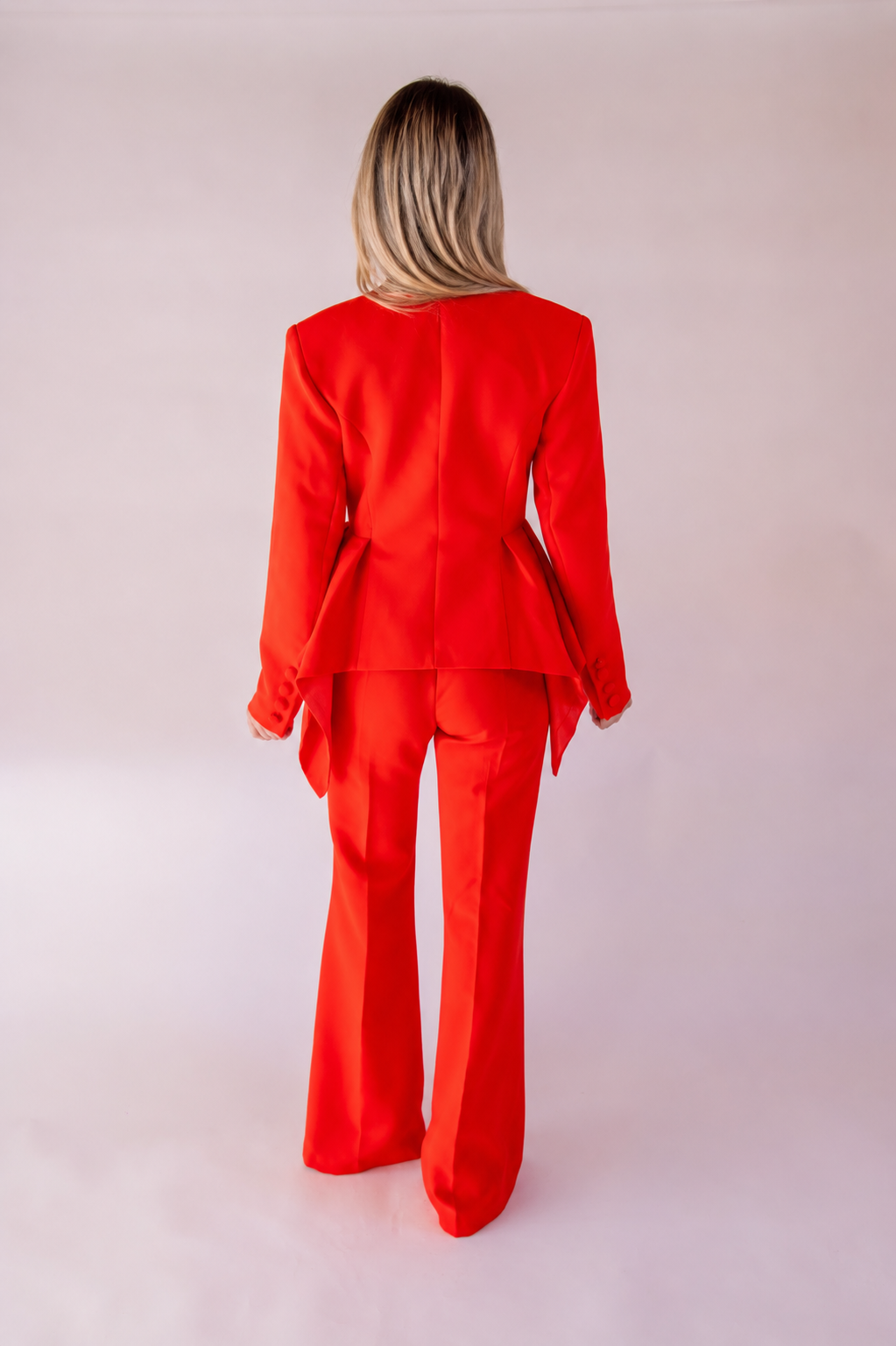Red Power Suit for Women – Elegant Tailored Set | Maelia