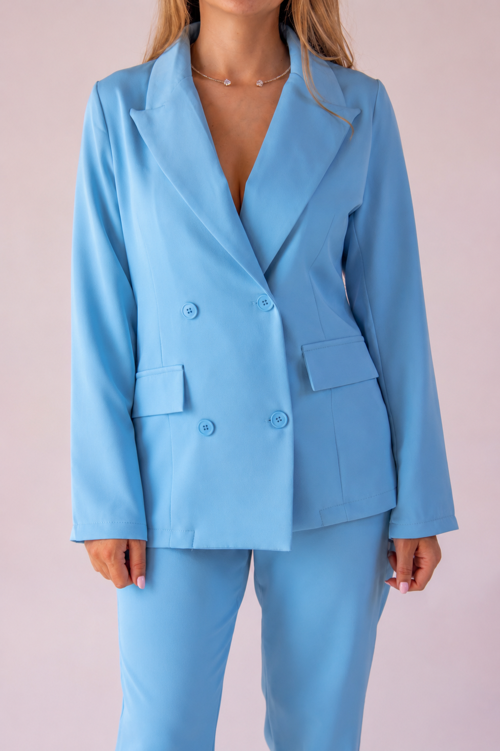 Blue Summer Set – Lightweight Blazer & Trousers