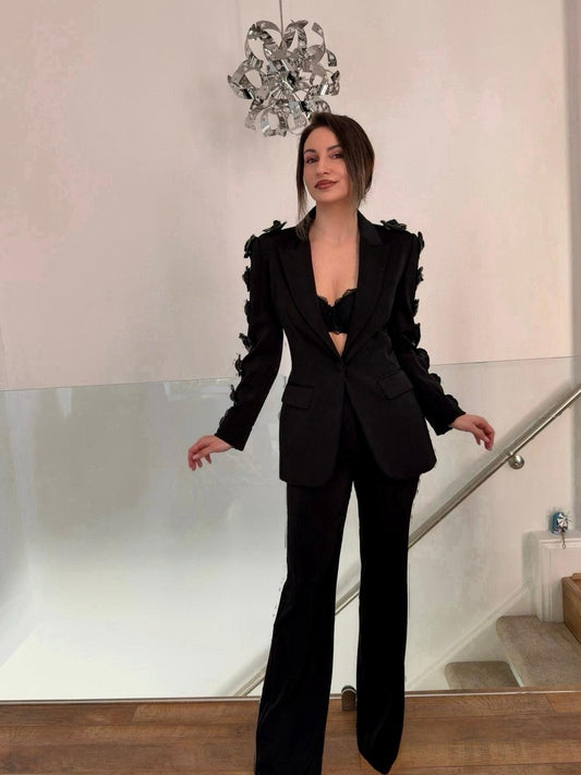 Maelia Set – Black Rosé Power Suit