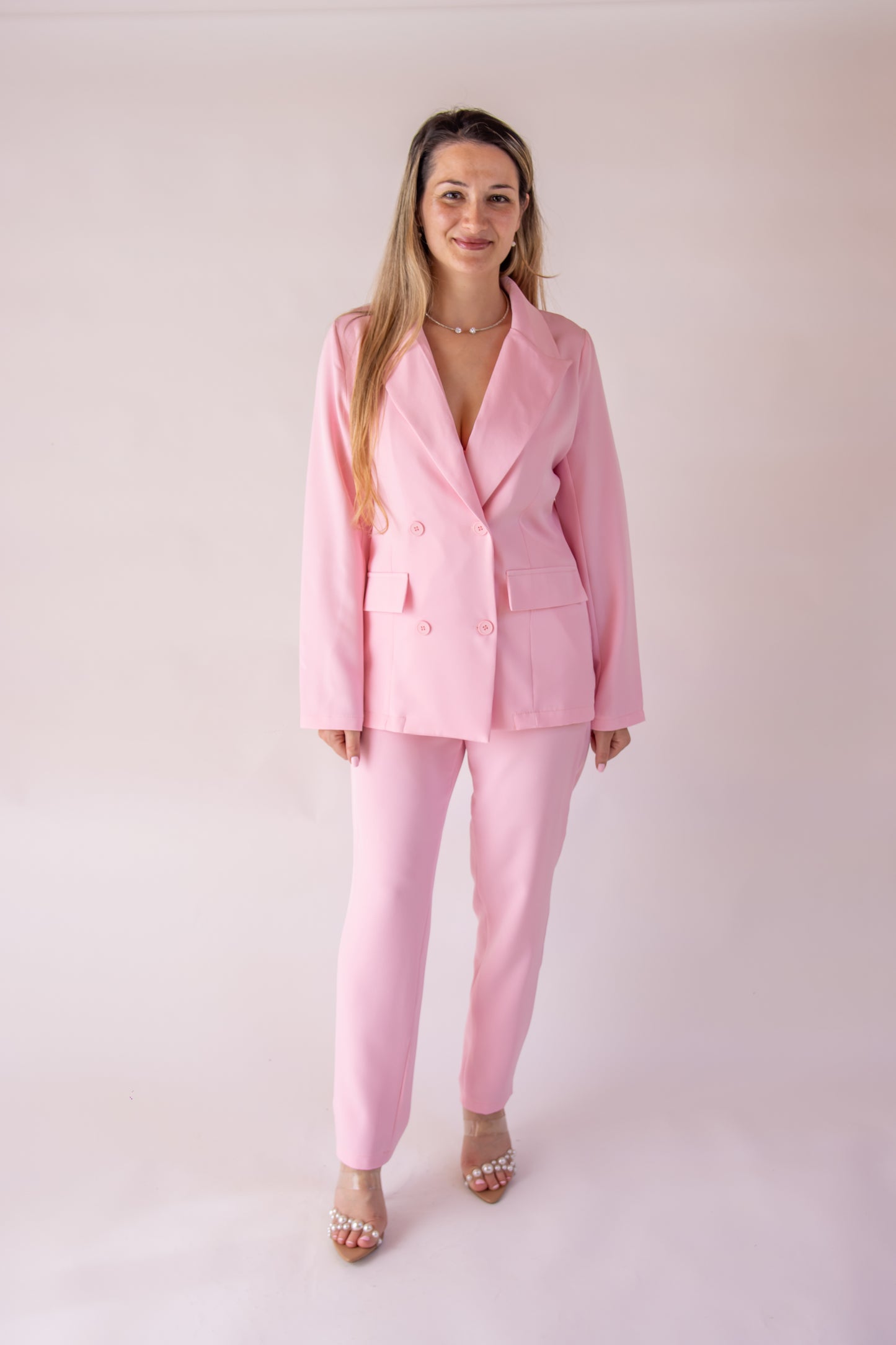 Pink Summer Set – Lightweight Blazer & Trousers